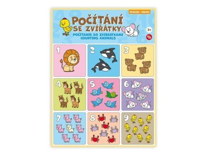 Pexeso Počítání se zvířátky