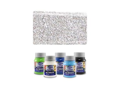 acr barva na textil 37ml metallic silver
