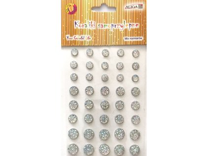 JET-7111 samolepící krystaly, květiny, mix velikostí