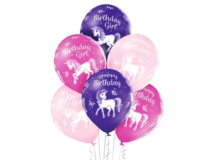 Balónky BN06-228 - Jednorožec - balení 6 ks