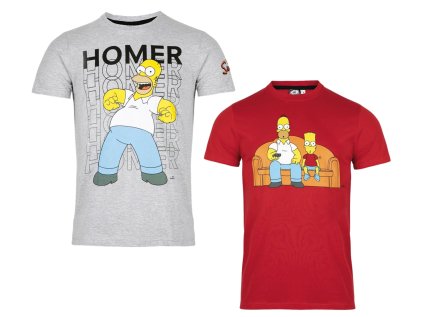 BOX 22 KS TRIČKO HOMER SIMPSON Erv 39037 červené, šedé (Velikost box 24 ks)