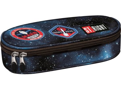 Penál oválný St.RIGHT - COSMIC MISSION, PC-01, rozměry: 6 x 23 x 9,5 cm