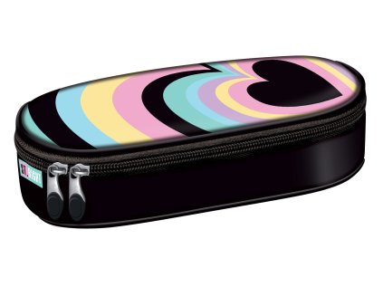 Penál oválný St.RIGHT - Illusion Hearts, PC-01, rozměry 23 x 9,5 x 6 cm