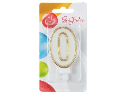 Dortová svíčka č. 0 zlatá