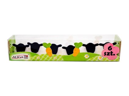 Velikonoční dekorace - ovečky 2,5 cm 6 ks