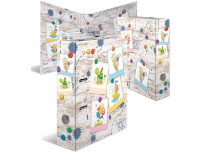 Designový pákový pořadač A4 7cm karton motiv - Přátelé z pískoviště