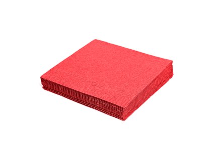 ubrousky 2 vrstve 33 x 33 cm cervene 50 ks