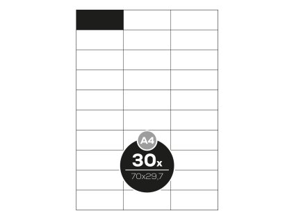 etikety print a4 100 ks 70x29 7 30 etiket bile