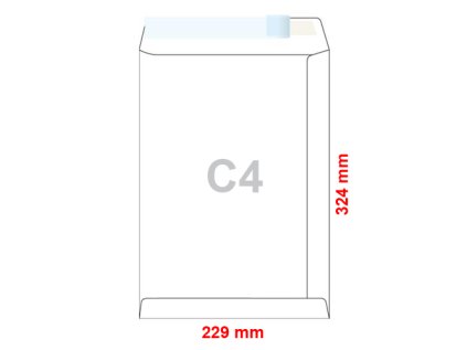 obalky c4 229x324 mm tasky ofset samolepici kryci paska