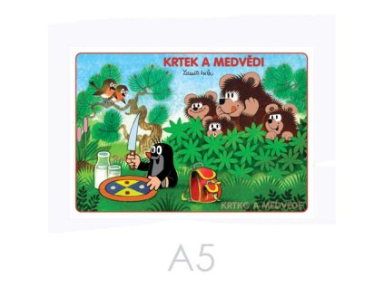 omalovanka a5 akim krtek a medvedi