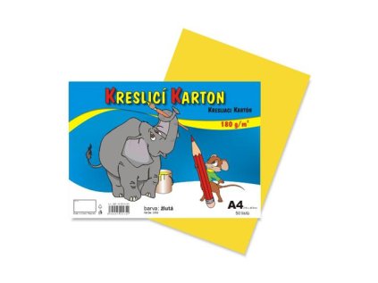 vykres skolni a4 180g 50 list zluty