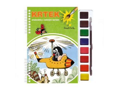 omalovanka a5 akim s vodovymi barvami krtek 2