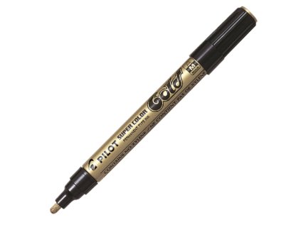 permanentni popisovac pilot super color stredni zlaty