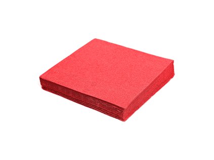 obrousky 3 vrstve 33x33cm cervene 20ks