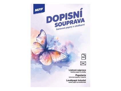 DOPISNÍ PAPÍR barevný LUX 5+10 (Motýl)