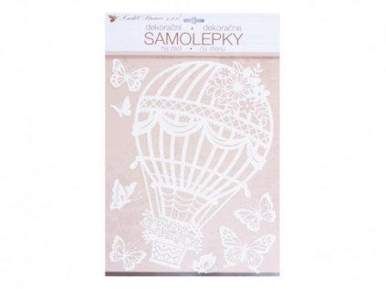 Samolepící dekorace 10468 bílý balón 27,5 x 41cm