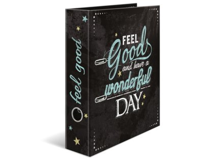 Designový pákový pořadač A4 7cm karton motiv - Feel good