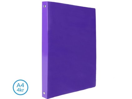 Pořadač LUMA A4 neon 4 kroužkový fialový