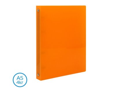 Pořadač LUMA A5 4 kroužkový oranžový
