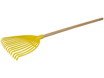 Hrábě na listí 60 cm s dřevěnou rukojetí