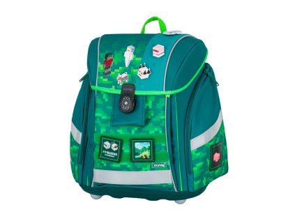 Oxybag Školní batoh PREMIUM LIGHT Playworld ve stylu Minecraft 9-12326