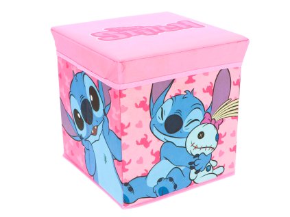 TABURET S ÚLOŽNÝM PROSTOREM LILO A STITCH ML lil24-4313 růžový (Velikost uni)