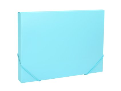 Desky na spisy s gumou, box A4 pastel LUMA, modrý