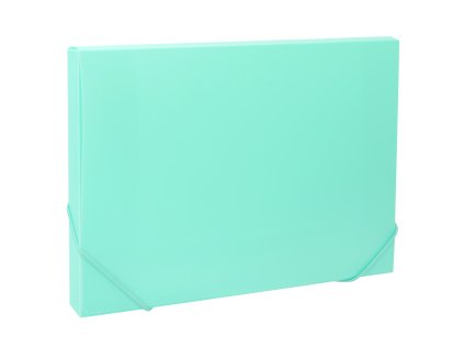 Desky na spisy s gumou, box A4 pastel LUMA, zelený