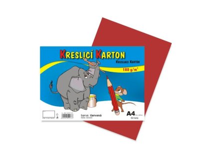vykres skolni a4 180g 50 list cerveny