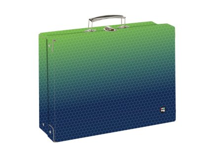 Oxybag Kufřík kufr lamino hranatý A4 OXY NEXT Ombre Green 6-09826