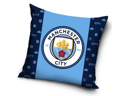 38218 fotbalovy polstarek manchester city blue stripe