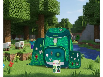 Oxybag Školní set 4ks OXY Sherpy Playworld sada batoh, penál, sáček, placky 0-24826/04