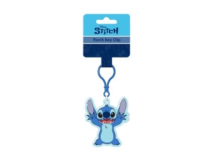 Přívěsek na klíče/Klíčenka Lilo a Stitch, plast, 11cm, na baterie se světlem
