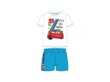 kratke bavlnene pyzamo disney cars biele