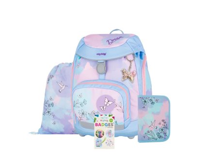 Oxybag Školní set 4ks OXY Sherpy OXY Sherpy Kolibřík sada batoh, sáček, penál, placky 0-24626