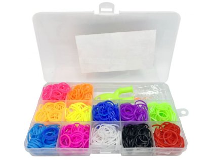 Zaplétací gumičky 390 ks v plastové krabičce