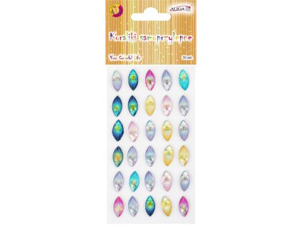 Kamínky samolepící - mušličky na blistru