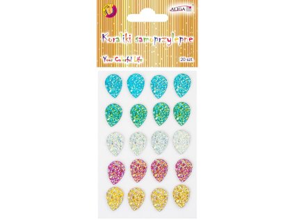 Kamínky samolepící - slzičky na blistru