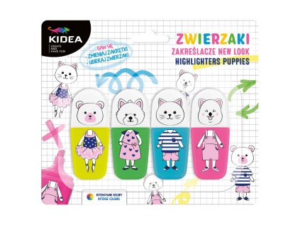 Zvýrazňovače MINI ZVÍŘÁTKA 4 barvy