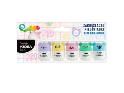 Zvýrazňovače MINI Medvědi 5 barev
