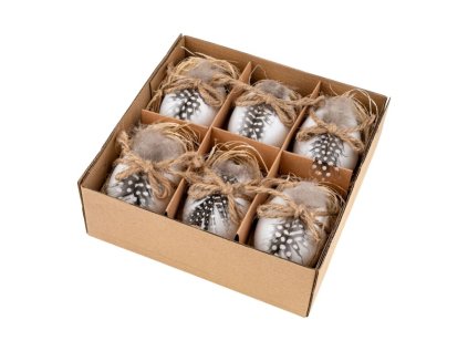 Velikonoční dekorace - husí vajíčka 8 cm 6 ks