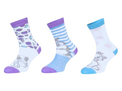 SADA 3 KS PONOŽKY DISNEY ANIMALS Erv 39132-2 tyrkysové (Velikost 23-26)