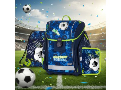 Oxybag Školní set 3ks PREMIUM fotbal 2 sada batoh, penál, sáček 0-98926
