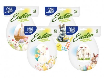Velikonoční obtisk na vajíčka 1006 košilky 12ks - mix motivů