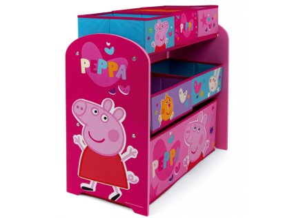 dreveny regal organizer na hracky peppa pig pp13987