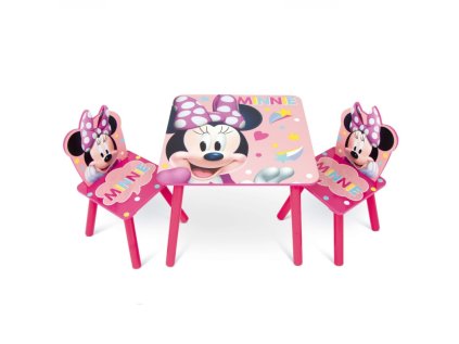 detsky dreveny stolik 2 stolicky minnie mouse wd13978