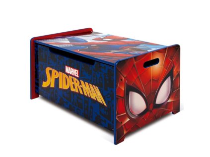 detsky dreveny nabytok 2v1 spiderman lavica box na hracky sm14179