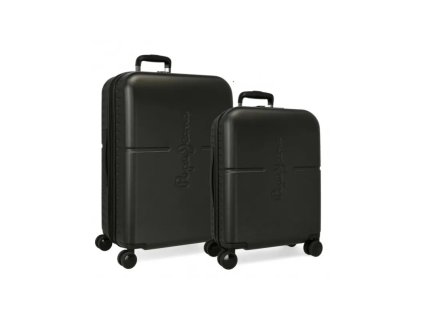 pepe jeans highlight negro sada luxusnych abs cestovnych kufrov 70cm 55cm 7689521