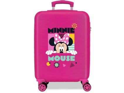 maly kabinovy kufor minnie mouse geometric ruzovy 55x38x20cm 34l 4021145 small