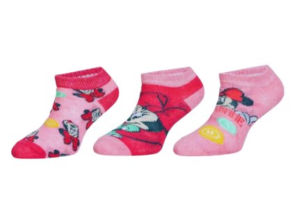 SADA 3 KS PONOŽKY DISNEY MINNIE Erv 38614-2 pink (Velikost 23-26)